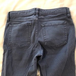 Blue Gap cropped skinny jeans with polka dots 4/27